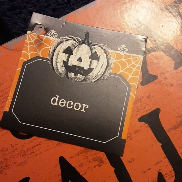 GREENBRIAR Halloween Plaque Wooden Handpainted 11"x13.5" - Picture 2 of 7